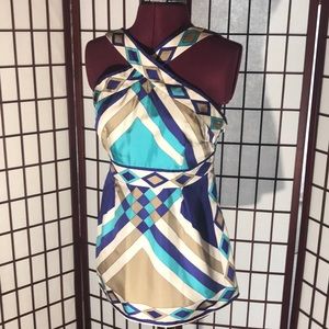 Liquid brand silk front cross-over blouse